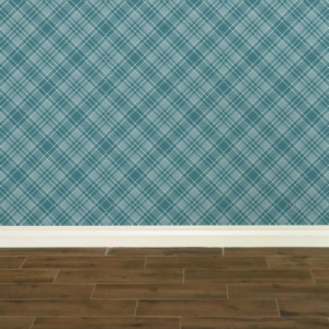 Perfect Plaid Teal Peel and Stick Wallpaper