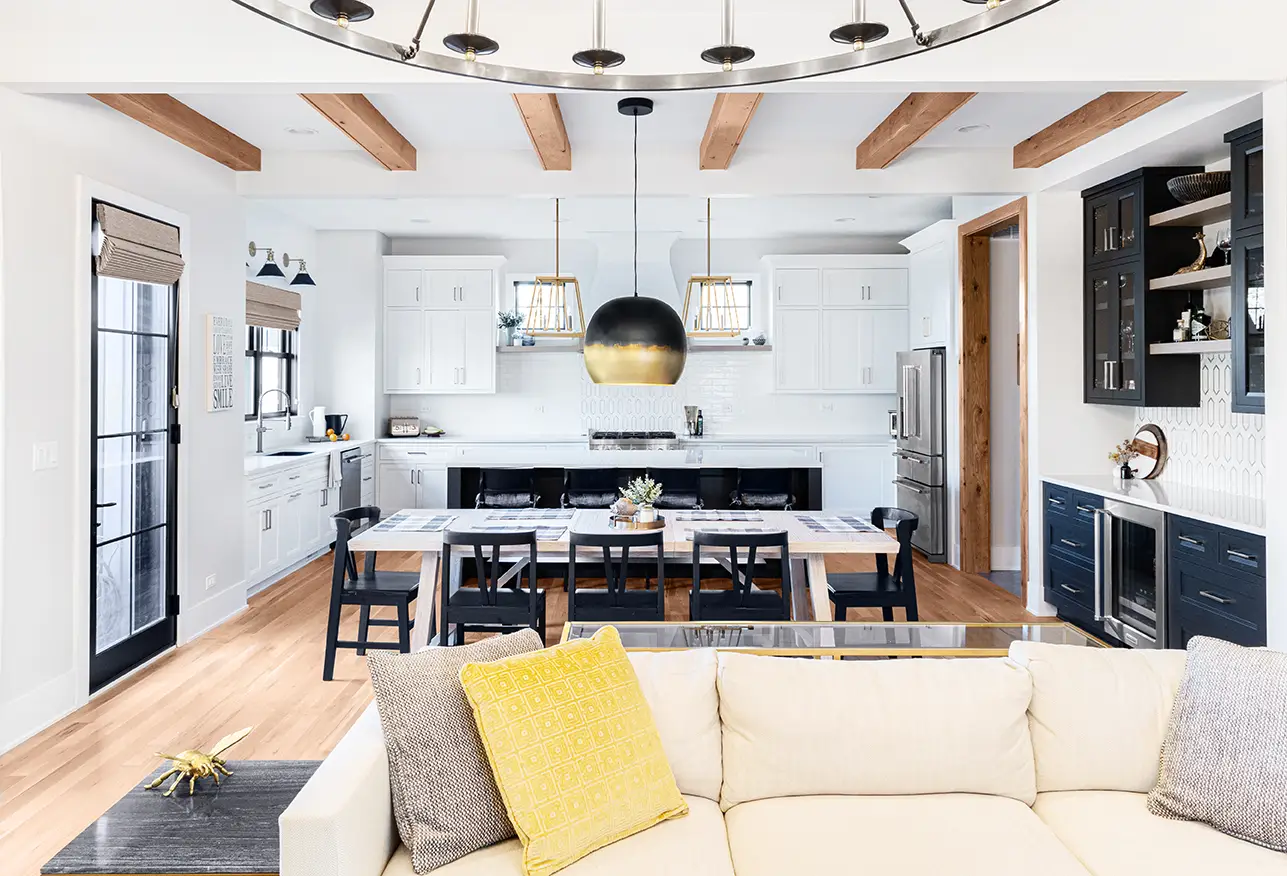 Great Room New Construction Home by Innovatus Design Downers Grove Interior Designer